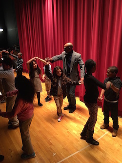Maestro Flaco teaching ballroom dance to MLK Students[1]