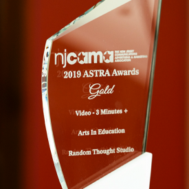 NJCAMA Gold Award received for an inspiring video that follows a school's journey through an AIE residency grant.